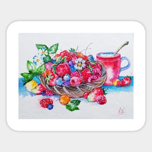 Strawberry watercolor Sticker